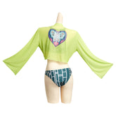 Jolyne Cujoh Green Swimsuit Cosplay Costume Outfits Halloween Carnival Suit